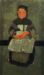 Paul Serusier Little Breton Girl Seated(Portrait of Marie Francisaille) Spain oil painting art